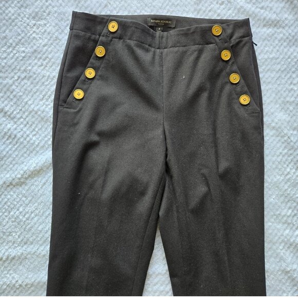 Sz 4 - Banana Republic Black Sloan Skinny-Fit Sailor Pant - Picture 2 of 11